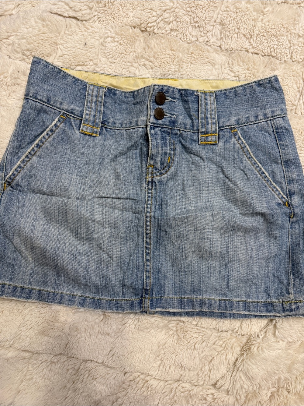 Express Light Blue Denim Mini Skirt